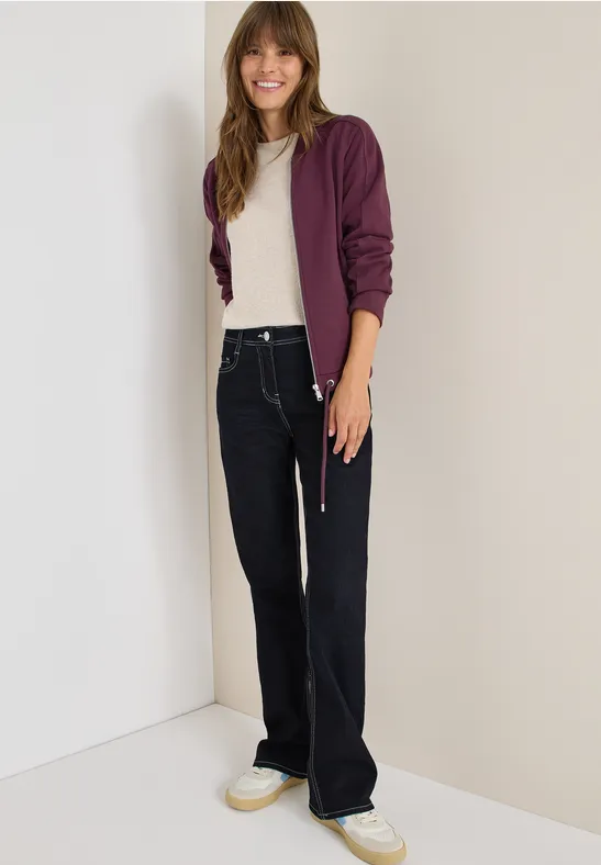 Rinsed Bootcut-Jeans mit hohem Bund