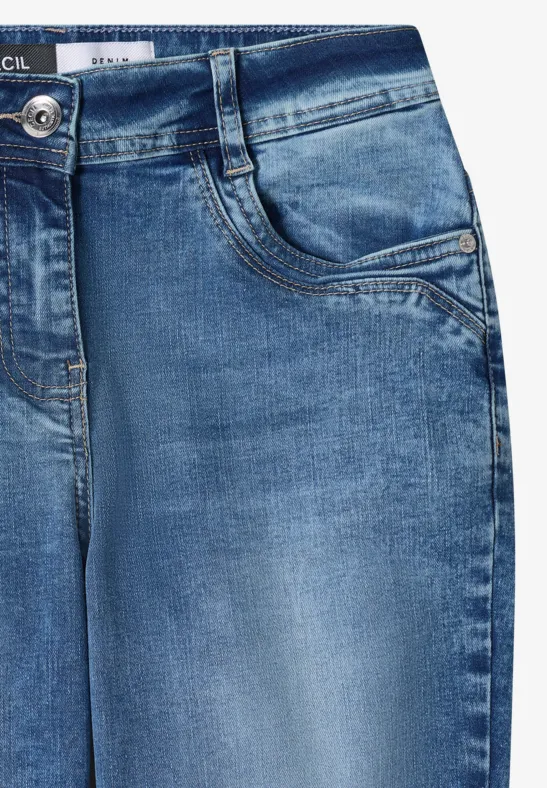 Casual Mid-Rise Straight-Cut