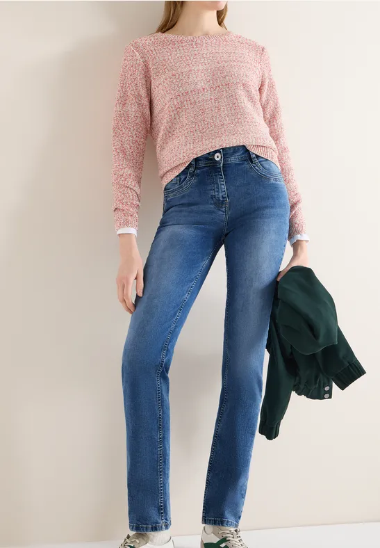 Casual Mid-Rise Straight-Cut