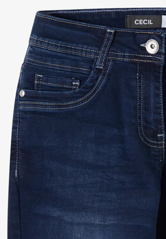 Casual Mid-Rise Straight-Cut