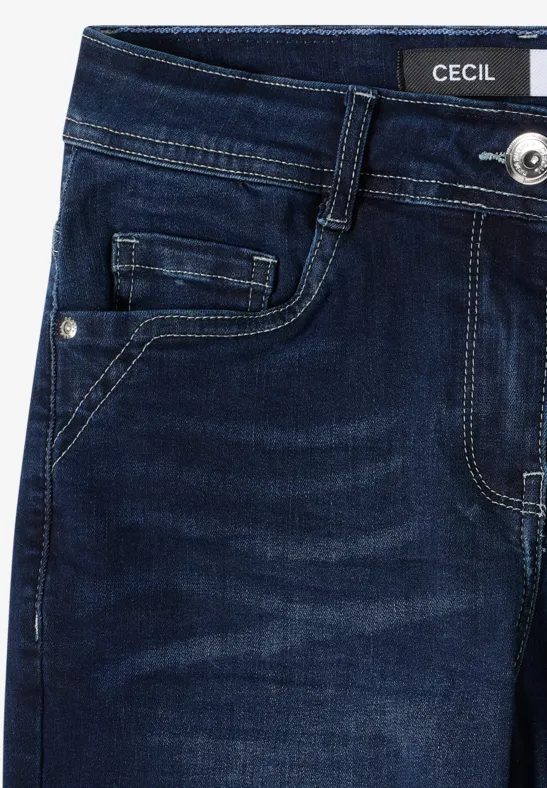 Casual Mid-Rise Straight-Cut