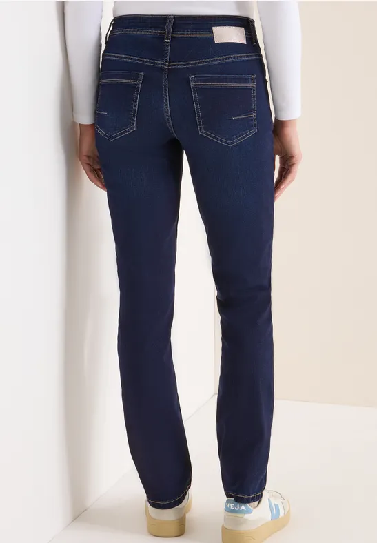 Casual Mid-Rise Straight-Cut