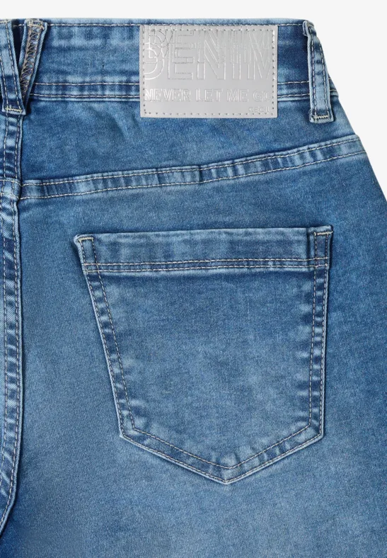 Casual Mid-Rise Straight-Cut