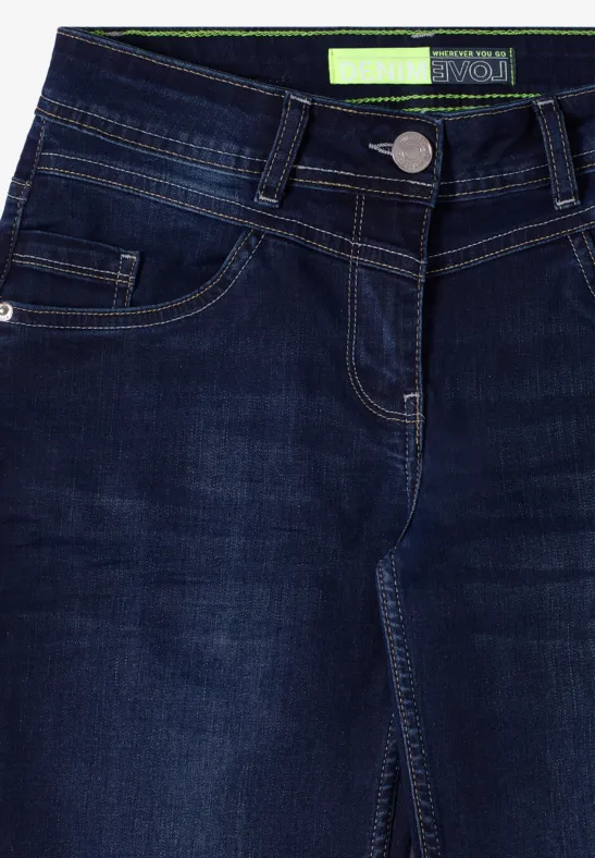 Casual Mid-Rise Straight-Cut
