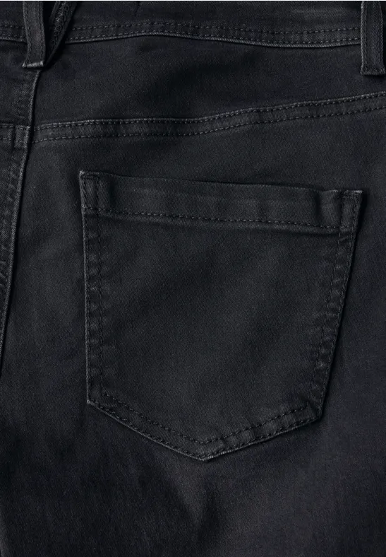 Mid-Waist Jeans mit schmalem Bein