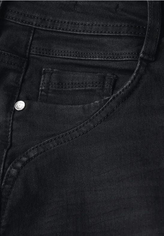 Mid-Waist Jeans mit schmalem Bein