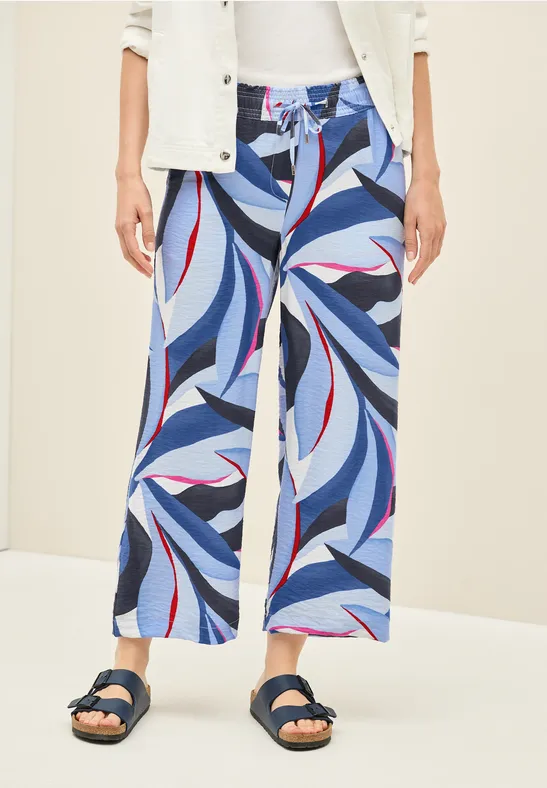 Grafik-Hose mit weitem Bein