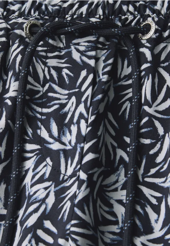 Schmal geschnittene Hose mit Grafikprint