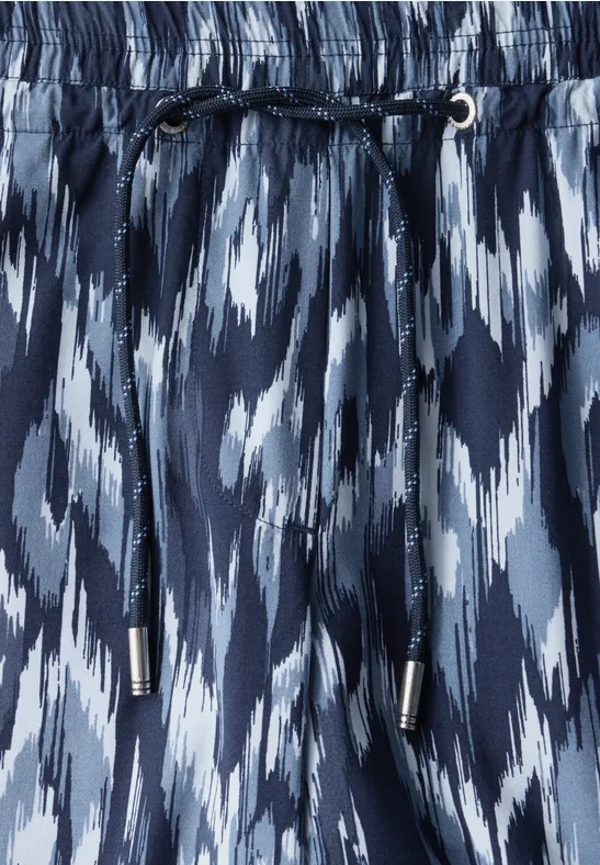Casual-Fit-Hose mit Ikat-Print