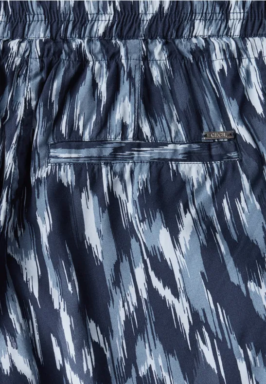 Casual-Fit-Hose mit Ikat-Print