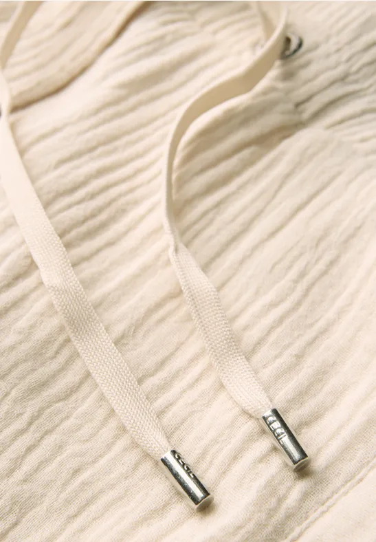 Weite Muslin-Hose in 3/4-Länge