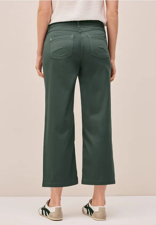 Hoch geschnittene 7/8 Weitschaft-Hose