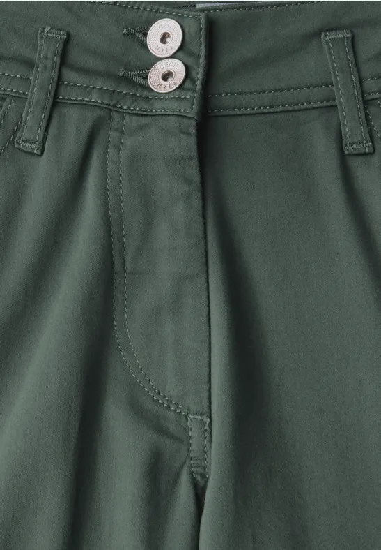 Hoch geschnittene 7/8 Weitschaft-Hose