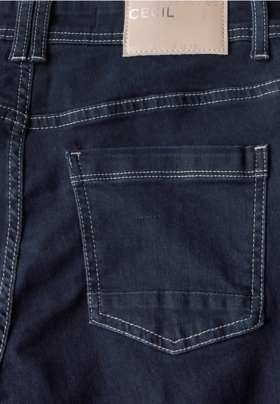 Lockere Straight-Jeans mit hohem Bund