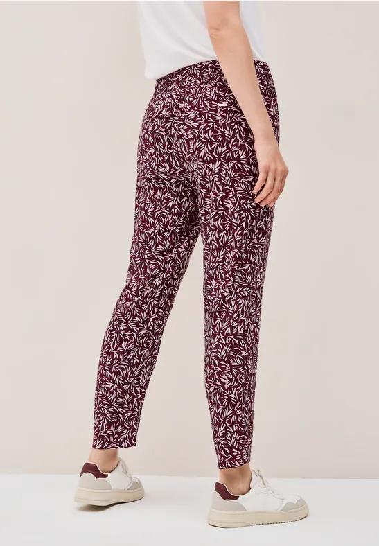 Gemusterte Loose Fit Viskosehose