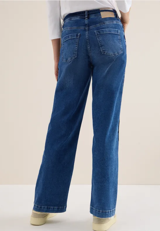 Straight-Leg-Jeans mit Gallonstreifen