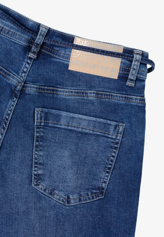 Straight-Leg-Jeans mit Gallonstreifen