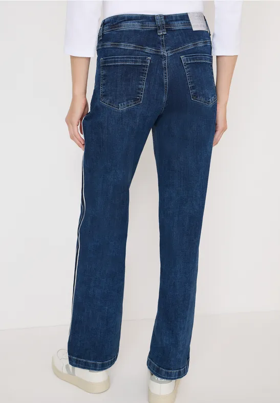 Straight-Leg-Jeans mit Gallonstreifen