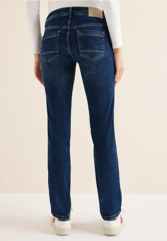 Straight-Leg-Jeans mit Gallonstreifen