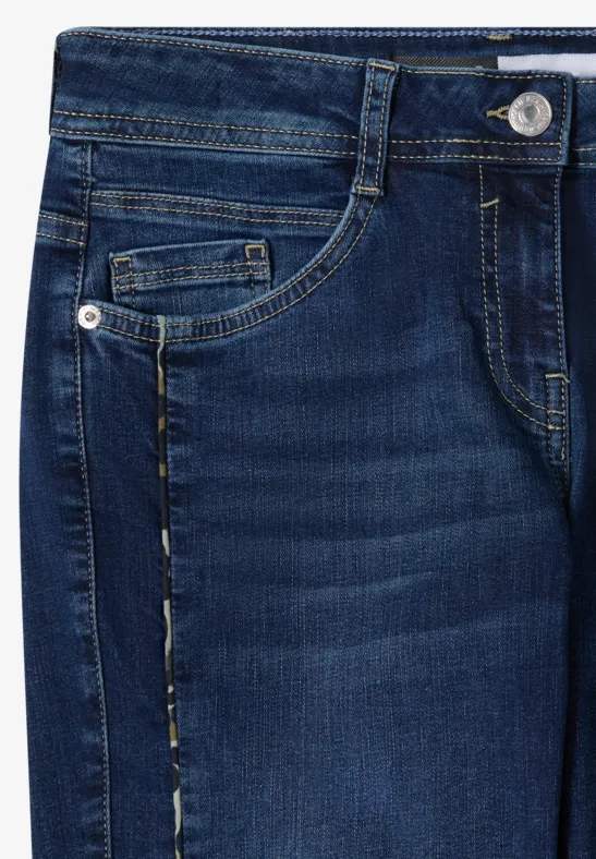 Straight-Leg-Jeans mit Gallonstreifen