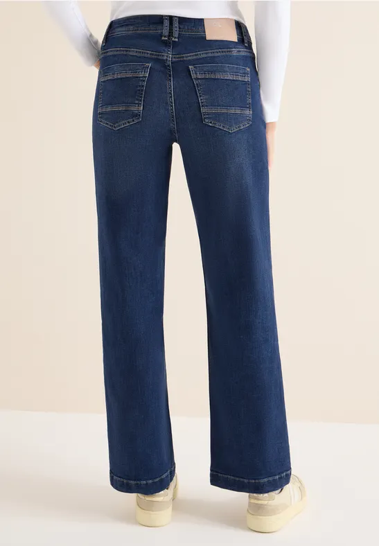 Straight-Leg-Jeans mit Gallonstreifen
