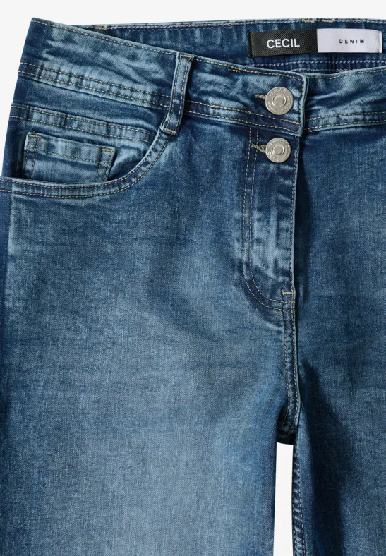 Straight-Leg-Jeans mit Gallonstreifen