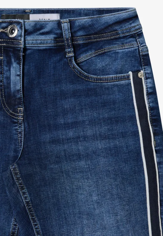 Straight-Leg-Jeans mit Gallonstreifen