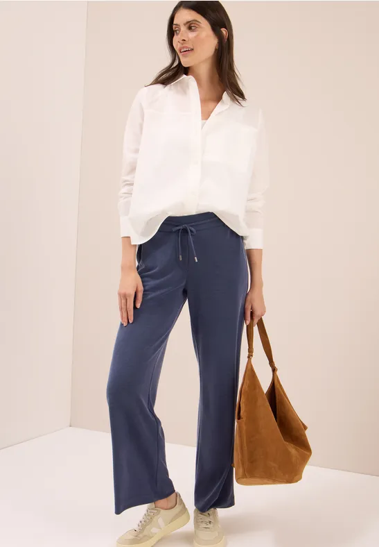 High-Waist Wide-Leg Tunnelzug-Hose