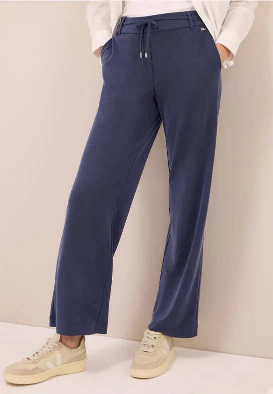 High-Waist Wide-Leg Tunnelzug-Hose