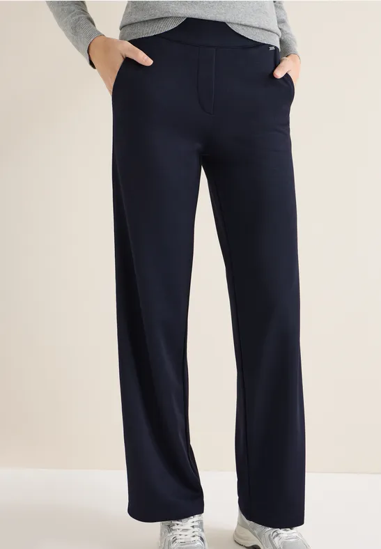 High-Waist Wide-Leg Tunnelzug-Hose