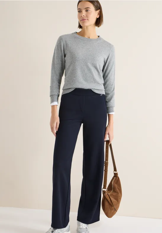 High-Waist Wide-Leg Tunnelzug-Hose