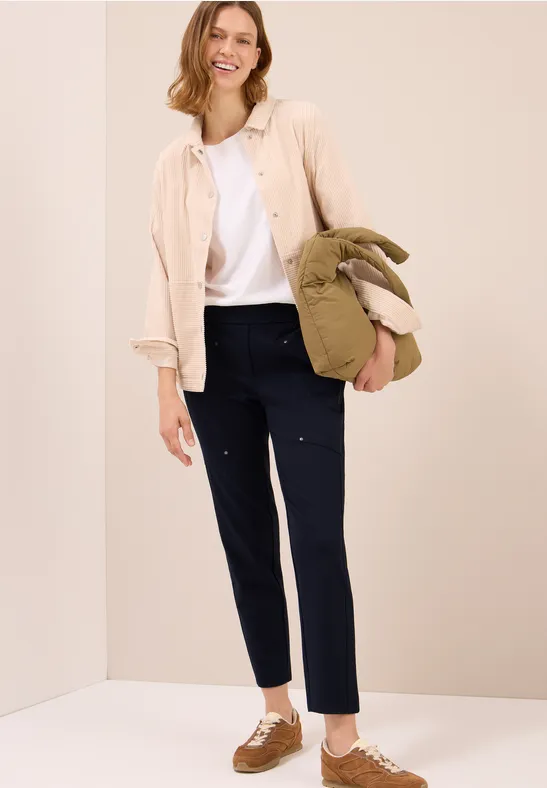 Bequeme Slim-Fit-Hose mit Mittlerem Bund