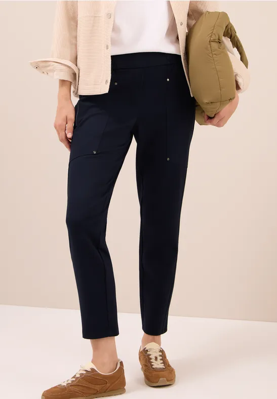 Bequeme Slim-Fit-Hose mit Mittlerem Bund