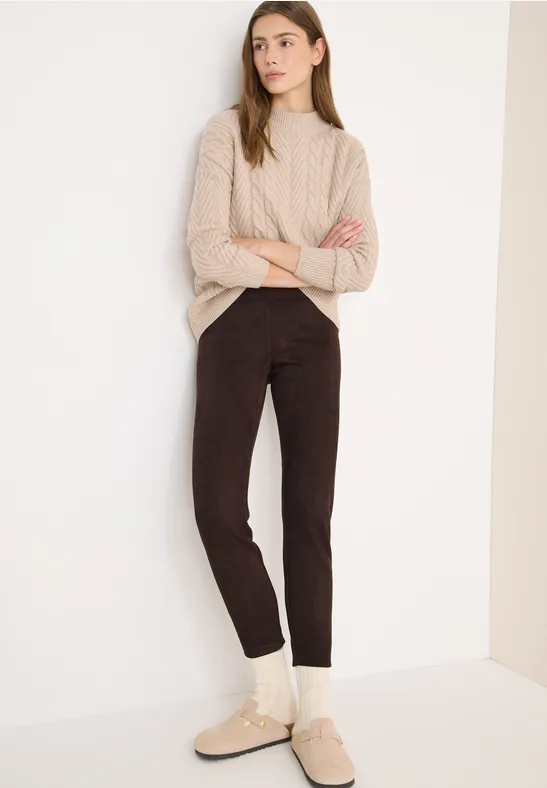 Samtige Slim-Fit Veloursleggings
