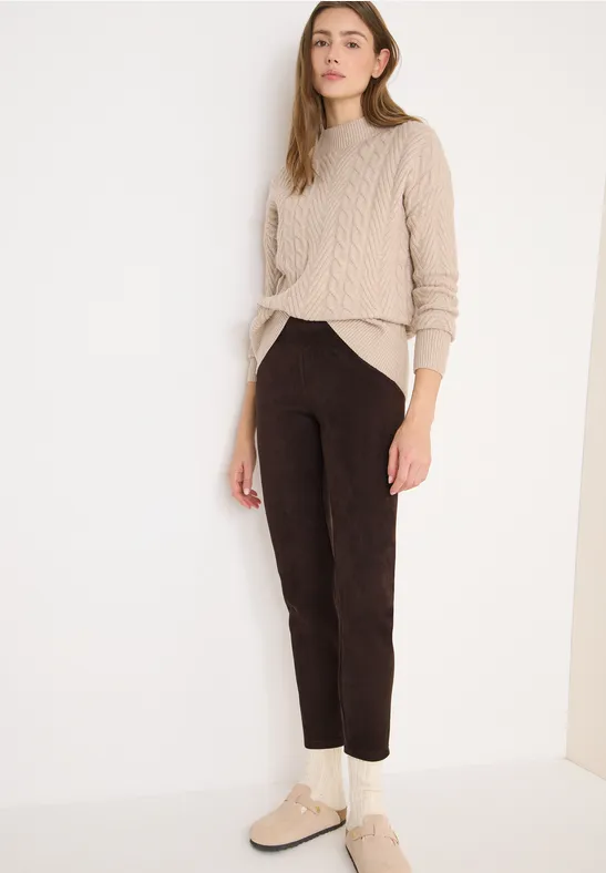 Samtige Slim-Fit Veloursleggings