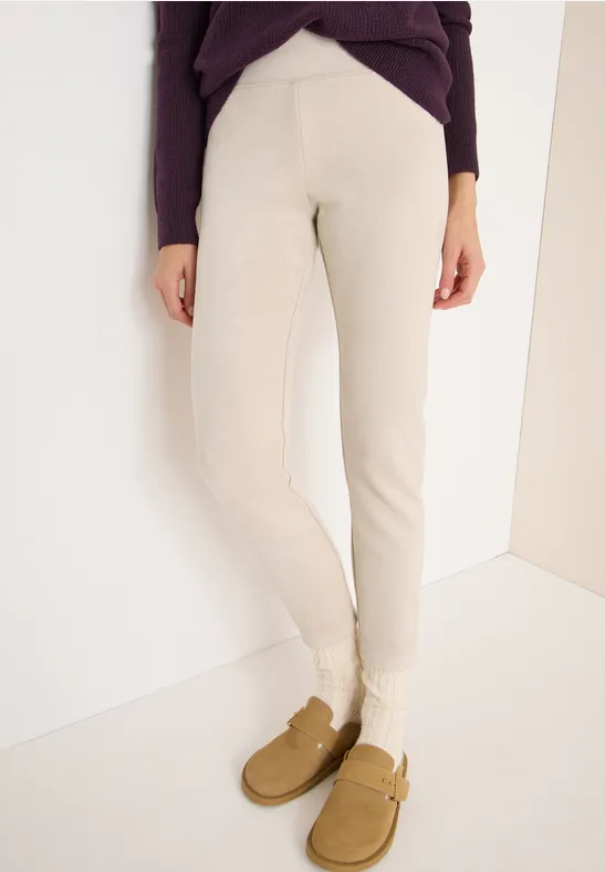 Weiche Slim-Leggings in Velours-Optik