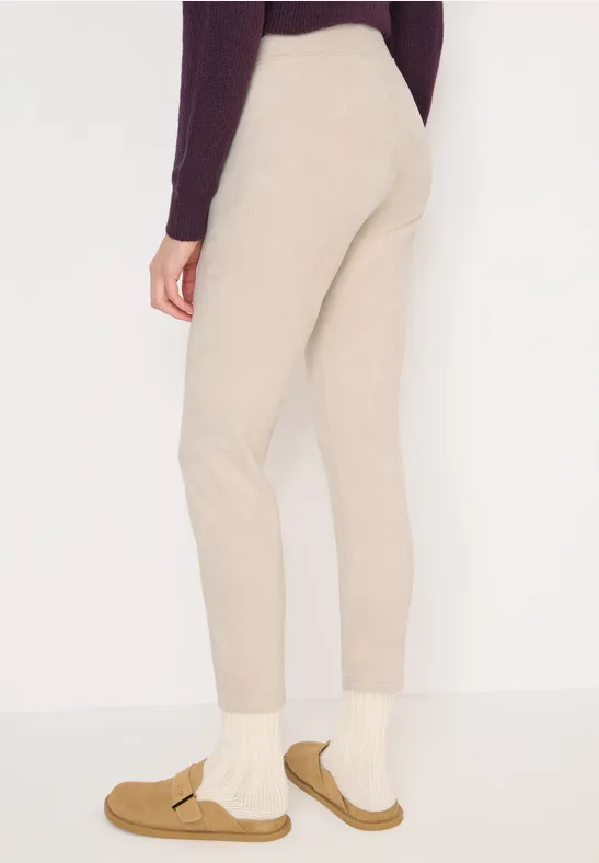 Weiche Slim-Leggings in Velours-Optik