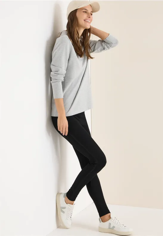 Leggings mit Glitzer-Galonstreifen