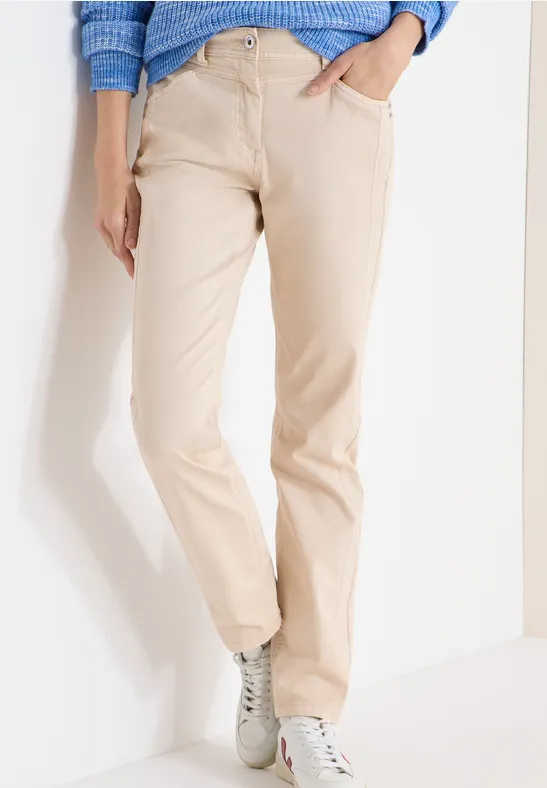 Gerade geschnittene Hose mit hohem Bund