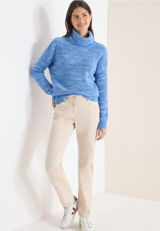 Gerade geschnittene Hose mit hohem Bund