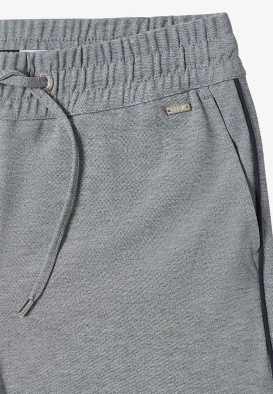 Weite Melange Hose mit Gallonstreifen