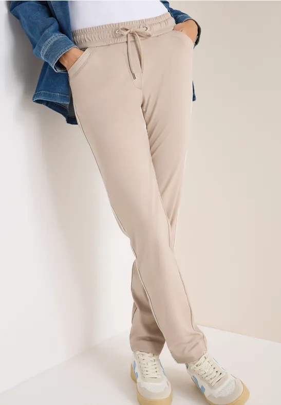 Schmal geschnittene Casual Tunnelzug-Hose