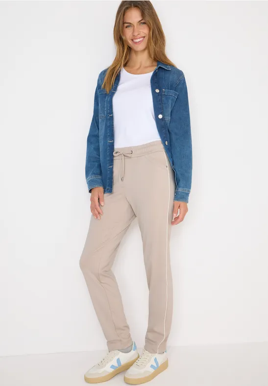 Schmal geschnittene Casual Tunnelzug-Hose