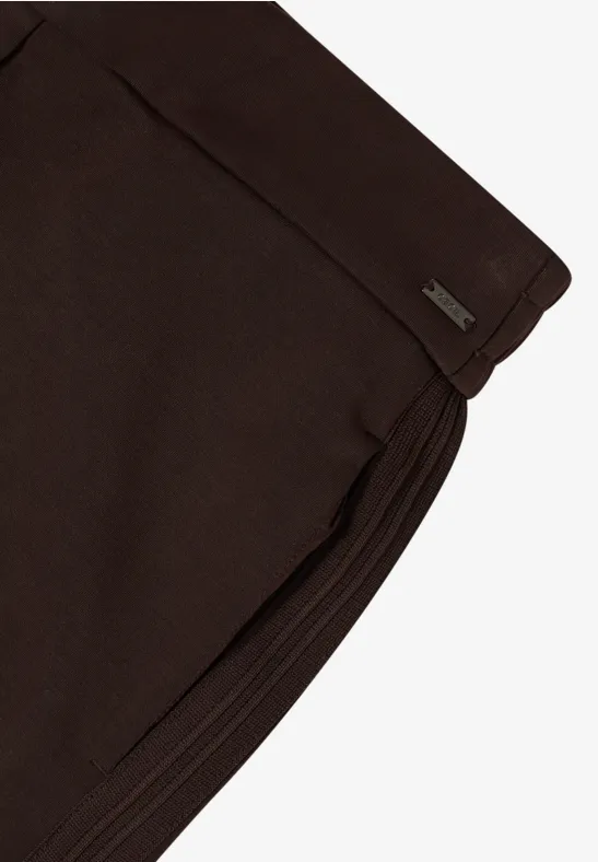 Weitbein-Hose mit dekorativen Gallonstreifen