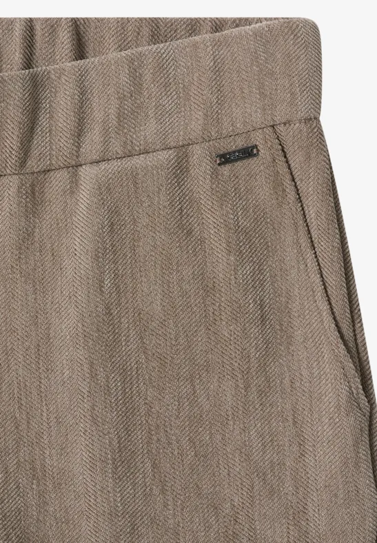 Weite Chenille-Hose mit feinem Muster