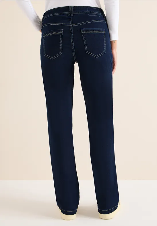 High-Waist-Jeans mit weitem Bein