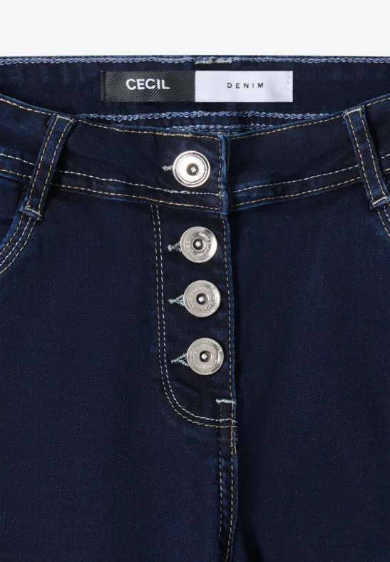 High-Waist-Jeans mit weitem Bein