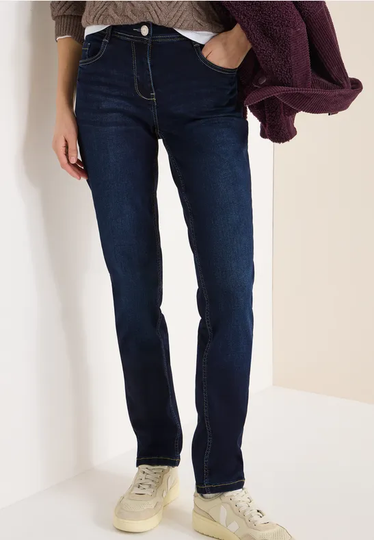 Slim-Fit-Jeans mit mittlerer Leibhöhe