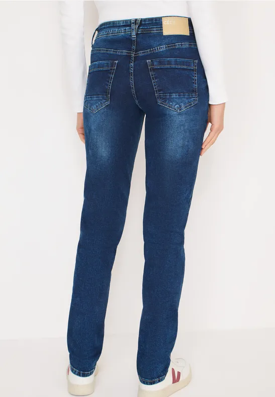 Slim-Fit-Jeans mit mittlerer Leibhöhe