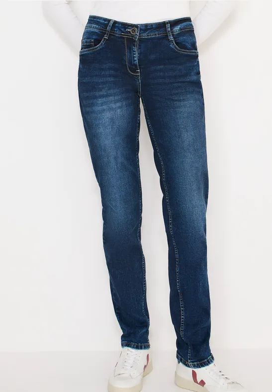 Slim-Fit-Jeans mit mittlerer Leibhöhe